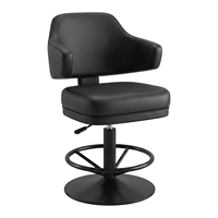 Chaise de casino moderne en cuir avec accoudoirs robustes, pivotante à 360°, garantie 5 ans, pour bar à domicile et hôtel