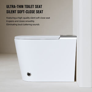 WC intelligent en céramique avec chasse d'eau automatique, petite taille, avec bidet et télécommande - Product Image 3