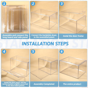 Wholesale Transparent PET <b>Plastic</b> Sneaker Stackable Shoe Storage <b>Boxes</b> Drop Front Acrylic Drawer Type Magnetic Folding Shoe Box - Product Image 4