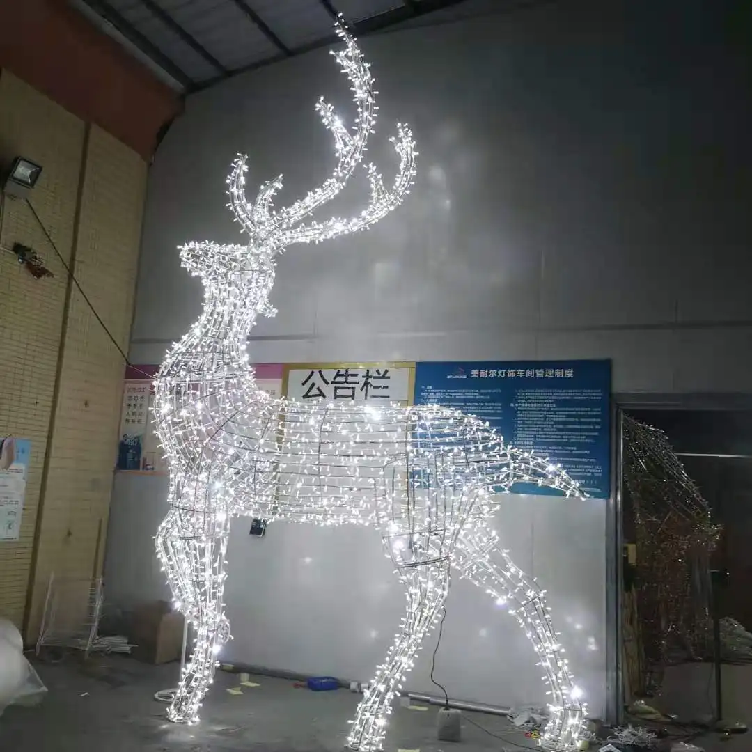 led Christmas animals motif light 3D reindeer pattern lights