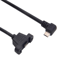 Câble de montage sur panneau micro USB mâle vers micro USB femelle haut de gamme
