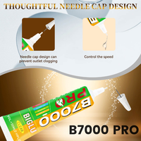 Colle transparente OEM ODM 15ML B7000 PRO, adhésif universel souple, forte adhérence, pour bricolage, verre, plastique, métal, pierre, réparation des ongles, imperméable