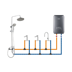 Nuevo Calentador <span class=keywords><strong>de</strong></span> Agua Eléctrico <span class=keywords><strong>de</strong></span> Doble Tanque 2025, Sistema <span class=keywords><strong>de</strong></span> Calefacción para <span class=keywords><strong>Baño</strong></span> y Ducha <span class=keywords><strong>de</strong></span> Forma Plana, Montado en la Pared con Almacenamiento, Impermeable IPX4 - Product Image 6