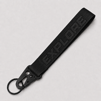 Lanière porte-clés en nylon jacquard épais et résistant, logo personnalisé, faible MOQ, vente en gros