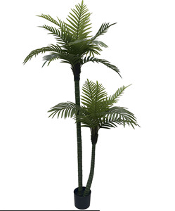 Palmier artificiel en PE de 2,5 m (8 pieds), grand palmier Areca artificiel de 250 cm, tronc en 2 sections pour décoration extérieure de mariage, Noël, Halloween - Product Image 1