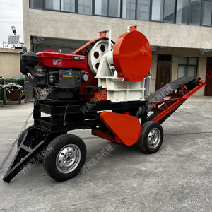 Steinbruch Bevorzugter mobiler Backen brecher PE200X300 für den Abbau von Stein backen brechern mit Förderer - Product Image 1