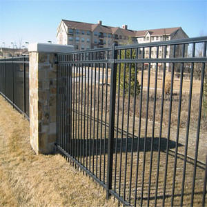 Panneaux de clôture en acier de sécurité noirs de 2,4 m de long et 1,8 m de haut, pour jardin extérieur, galvanisés, en <span class=keywords><strong>fer</strong></span> <span class=keywords><strong>forgé</strong></span>, modélisation 3D, imperméables - Product Image 5