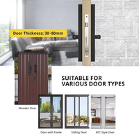 Serrure de porte intelligente sans clé TT Lock App, serrure numérique étanche, poignée de porte biométrique à empreintes digitales, serrure de porte sans clé en alliage d'aluminium