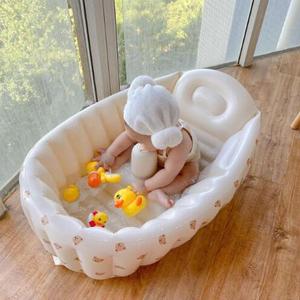 Bañera inflable de plástico para bebés, bañera de PVC libre de htalato, <span class=keywords><strong>productos</strong></span> de seguridad para niños con piscina acolchada - Product Image 4
