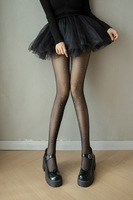Collants transparents à strass noirs scintillants pour femmes, collants ornés de strass, collants transparents brillants, bas résille