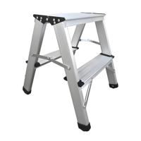 Échelle pliante en aluminium épaisse moderne à 2 marches, antidérapante, isolante, capacité de charge de 150 kg pour les escaliers intérieurs, les salles de bain, les supermarchés