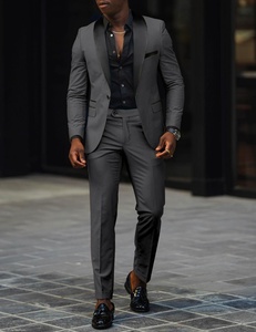 Nuovo Stile Abito Formale <span class=keywords><strong>da</strong></span> <span class=keywords><strong>Uomo</strong></span> Completo Business Casual - Abito su Misura <span class=keywords><strong>da</strong></span> Sposo Set Due Pezzi - Product Image 5