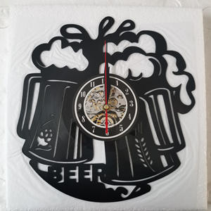 Horloges murales personnalisées bon marché 12 pouces LP disque vinyle horloge murale silencieuse décoration de bar pour le salon bureau à domicile - Product Image 1