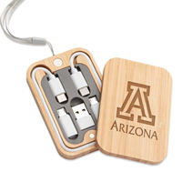 Logo personnalisé 6-en-1 multifonctionnel bambou type-c câble de données de charge 60W boîte de rangement chargeur de téléphone écouteur caméra unique 6 fils