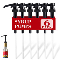 Kepala Pompa Sirup Tranny 28 Gigi untuk Kedai Kopi, Kedai Teh Susu, Jus/Selai, Nozzle Semprot, Dispenser Tekan, Bahan PP, 10 ml, 101B