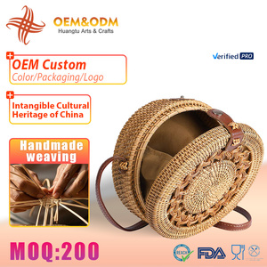 2026 OEM 100% Woven Natural Rattan Women <strong>Mini</strong> Handbag Gift <strong>Basket</strong> <strong>Hamper</strong> Bamboo Rattan Wicker Organizers Woven Storage <strong>Baskets</strong> - Product Image 1
