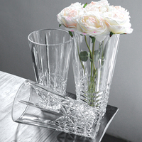 Vase en verre rond de grande taille, style nordique moderne, pour fleurs, mariage, décoration de la maison, bureau, table, vase en verre transparent simple