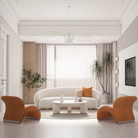 Chaise de canapé de luxe moderne chaise de salon d'appartement créative de style nordique chaise de loisirs de conception créative minimaliste de balcon