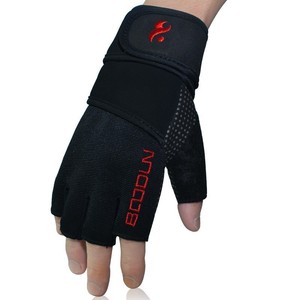 Boton Fitness Gloves <b>Half</b> Finger Wrist Support Anti <b>Slip</b> Weightlifting Training Unisex Polyester Smlxl - Product Image 3