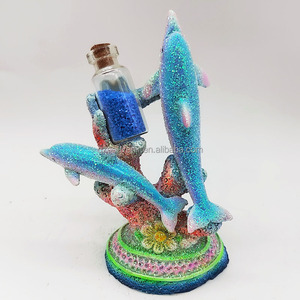 ของตกแต่งโต๊ะในบ้านลายสัตว์ทะเลเรซิน,รูปปลาโลมาแก้ว<span class=keywords><strong>ลูก</strong></span>โลกหิมะฟลอริดาเลือกได้ตามต้องการ - Product Image 3