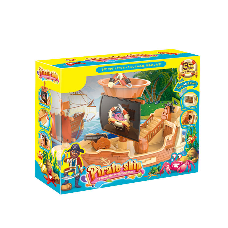 Hot sale toys diy toy pirate ship assembling toys for kids educational