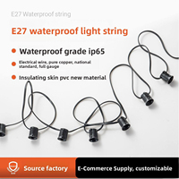 Guirlandes lumineuses LED extérieures étanches IP44 pour Noël et Halloween, ampoules G40 C7 ST38 E12 E27, pour tentes, arbres suspendus, avec télécommande