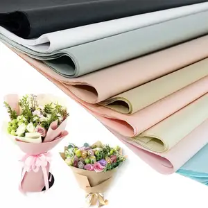 Koreaans Puur Gekleurd Papier Waterdicht Bloemeninpakpapier Bloemeninpakpapier Doorschijnend Groothandel