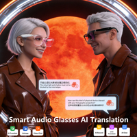 Lunettes Intelligentes de Traduction IA F62, Lunettes Audio Intelligentes à Commande Tactile, Traduction Vocale en Temps Réel, Appel Musical BTE5.4
