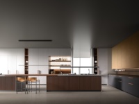 Meuble de cuisine mural en mélamine, plaque de calandre modulaire de luxe moderne, meuble de cuisine portable intelligent, ensemble d'armoires supérieures