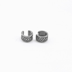yunnique Retro Cross <b>Ear</b> <b>Clips</b> Titanium Steel Unisex Party Jewelry Open Design Geometric Pattern - Product Image 2