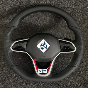 Volant de voiture perforé en cuir lisse noir avec surpiqûres pour Volkswagen <span class=keywords><strong>Golf</strong></span> 8 – <span class=keywords><strong>Prix</strong></span> bas – Vente en gros - Product Image 1