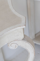 Table de Console avec pieds sculptés, décoration de luxe de Style Vintage italien, Table en bois blanc