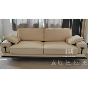 Factory Wholesale <b>Price</b> Large Living Room Italian Leather Comfort <b>Sofas</b> <b>Sets</b> Beige Modular Modular - Product Image 5