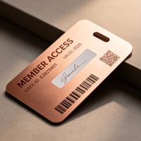 Tarjeta RFID/NFC Personalizada ODM de Acero Inoxidable Plateado/Dorado con Chip 216 para Control de Acceso a Membresías/Negocios