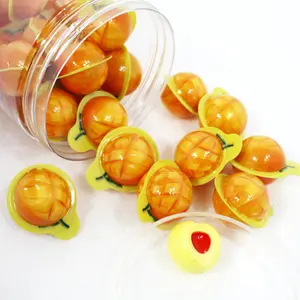 Fabricant de bonbons halal en forme de fruit, melon d'eau, orange, fraise, pêche, mangue, raisin, bonbons mous gommeux avec confiture gelée