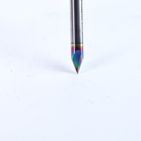 Fraise à chanfreiner en carbure monobloc, 60 degrés, à une seule dent, revêtement arc-en-ciel, outil de fraisage CNC pour le débavurage des métaux