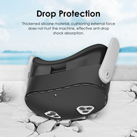 Protecteur de coque VR en silicone pour Ouclus Quest 3s Housse lavable résistante aux rayures Couverture avant Accessoires VR étendus