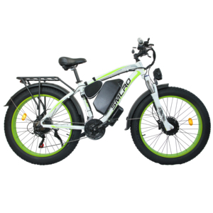มอเตอร์ 52V <span class=keywords><strong>3000W</strong></span> พีคพาวเวอร์ 30Ah มอเตอร์คู่ จักรยานไฟฟ้า ความเร็วสูงสุด 45 ไมล์ต่อชั่วโมง ยางขนาด 26"*4.0"  จักรยานไฟฟ้า 21 สปีด สำหรับผู้ใหญ่ ระบบกันสะเทือนหน้า  นำเข้าจากสหรัฐอเมริกา - Product Image 2