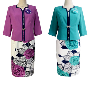 Robes de bureau pour femmes turques avec veste, robes longues pour femmes africaines, ensemble robe et veste pour l'église - Product Image 5