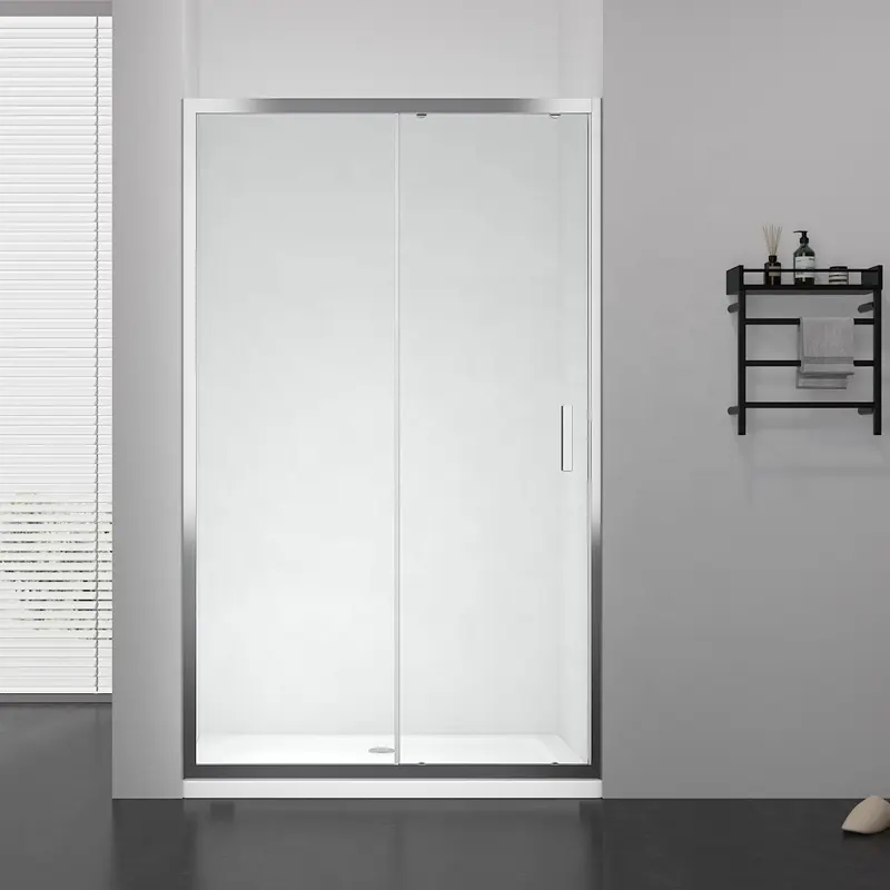 New Arrival Duy Nhất Trượt Đóng Khung Chrome Shower Enclosure Với Dễ Dàng Cài Đặt