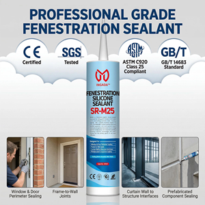 Scellant silicone neutre SR-M25 Classe 25, professionnel, <span class=keywords><strong>pour</strong></span> joints <span class=keywords><strong>de</strong></span> fenêtres et <span class=keywords><strong>de</strong></span> portes, résistant aux intempéries, adhésif flexible <span class=keywords><strong>pour</strong></span> cadres - Product Image 1