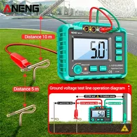 Testeur de résistance de terre numérique ANENG MH14, 0,01Ω-2000Ω, avec écran LCD 1999 chiffres pour les tests de sécurité électrique.