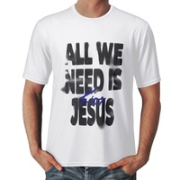 T-shirt tendance à manches courtes de la série Jesus, 100% polyester, respirant et élégant pour hommes