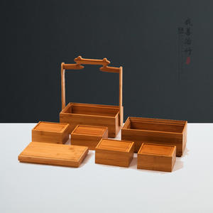 Boîte-cadeau en bambou artisanale, écologique, octogonale, multicouche, personnalisée, pour la musique traditionnelle, avec bâton de transport en bambou - Product Image 2