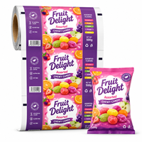 Film d'emballage plastique laminé imprimé sur mesure pour l'emballage de biscuits, bonbons et sucre