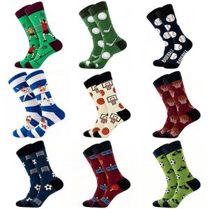 Calcetines Largos <span class=keywords><strong>de</strong></span> Algodón con Estampado Vibrante para Hombre, para Baloncesto, Béisbol, Bádminton, Golf, Novedad en Calzado Deportivo, Venta al Por Mayor - Product Image 2