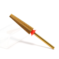 Fraise à ongles en carbure de tungstène 5-en-1 extra longue et conique 7.0*24 pour manucure, limage électrique, gel et lissage des ongles