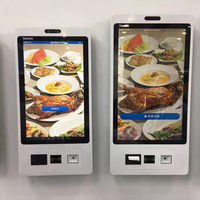Commande de service d'individu de système franchise de restauration rapide rétroaction sécurité plancher tablette pc kiosque avec magnétique graphique bannière