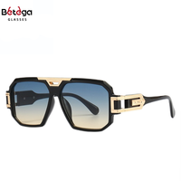 Lunettes de soleil rectangulaires Bettega New Style pour hommes, style haut de gamme, pour le marché international, style streetwear steampunk.