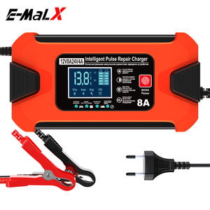Новая модель, красный цвет, 12В 8А, 24В 4А, интеллектуальное импульсное зарядное устройство для аккумуляторов автомобилей и мотоциклов, пусковое устройство - Product Image 4